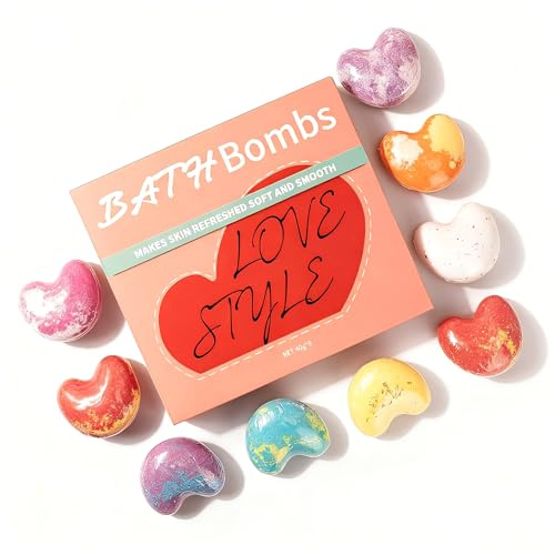 PIWOSGOL 9 Pezzi Bombe Da Doccia Bombe Da Bagno Bambini Donna, Naturale e Organica Bath Bomb Ideali Come Regalo Di Compleanno per Donne, Mogli, Fidanzate, Madri
