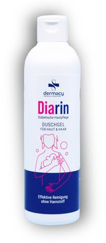 Diarin Duschgel für Haut & Haar – sanfte Reinigung ohne Urea, schützt vor Austrocknung & Juckreiz, für diabetische & empfindliche Haut, 250 ml
