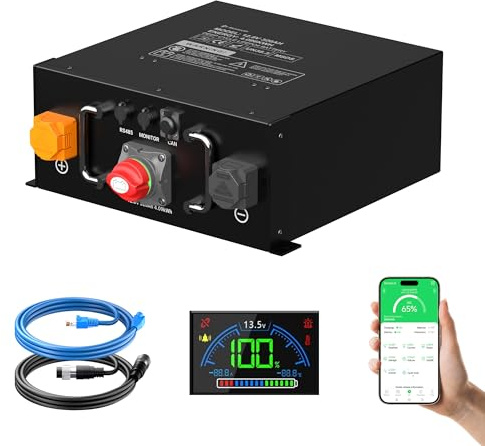 Mjbsan LiFePO4 - Batería de litio de 12 V y 320 Ah con 250 A Smart BMS, protección de baja temperatura, 12000 ciclos y potencia de carga máxima de 3200 W, para caravanas, solares, almacenamiento de