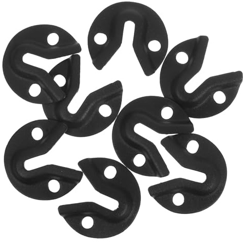 Kisangel 8pcs Sand Black Round Mirror Hanging Buckles Picture Frame Hooks Hardware Photo Frame Backing Clips for Furniture Connector Fixing in Home Wall Decor