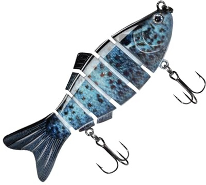 Yuemeuy Barsch Angelköder,6-teiliges Fischdesign für Forellenmontage | Harte Kunstköder | für Einsteiger, Liebhaber von Forelle, Wels, beim Bootsangeln, Schleppangeln, Teich,