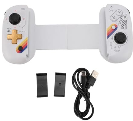 Omquot Controller di Gioco Mobile Wireless per con Joystick RGB Dal Design Ergonomico per il Cloud Gaming e il Gioco Competitivo Star White 1 unità