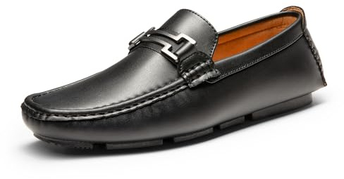 Bruno Marc mäns körande penny loafers casual slip-on mockasiner skor, Svart, 44.5 EU