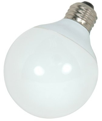 (Pack of 6) Satco S7304, 15-Watt Medium Base Globe, 2700K, 120V Incandescent Lamp, Compact Fluorescent Bulb
