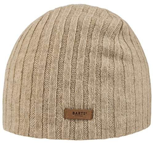 Barts Haakon Lammull Stickad Mössa Herrar - herr vintermössa fritidsmössor med foder Vinter höst-vinter - One Size beige