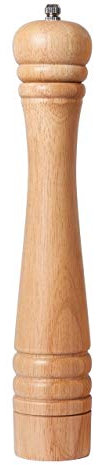 DeroTeno Molinillo de Pimienta. Molinillo de cerámica duro y ajustable. Madera de caucho, Altura de 30 cm