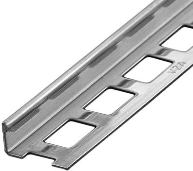 HORI® Fliesenprofil I Winkelprofil aus Edelstahl Stück Länge á 2,50 m I Höhe: 11.00 I glänzend