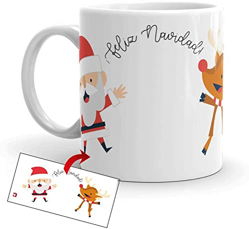 Kembilove Taza Navidad – Tazas Originales para Regalar de Feliz Navidad – Tazas Navideñas – Regalo amigo invisible – Regalos Originales
