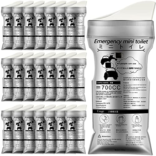 Amylove 100 Pcs 100/150 Pcs Disposable Pee Bags Bulk 700cc Portable Urine Bags Men Women Emergency Toilet Traffic Jam Vomit Pouches for Camping Road Trip Driver Travel Outdoor Pregnant Patient