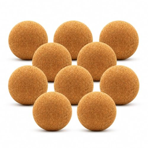 10 x Wein Korkkugel 9 cm – Weinkorken Kugelstopfen aus Presskork | Für Dekanter und Karaffen, Vorratsgläser, Wohnraumdeko und DIY, Wein, Whisky, Rum, Cognac und Obstbrand