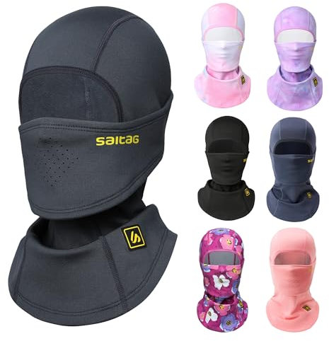 SAITAG Sturmhaube Kinder Balaclava Skimaske Winter Sturmmaske Jungen Mädchen Vollgesichtsabdeckung für Ski Schneeball Kampf und andere Outdoor-Sportarten Kindermasken