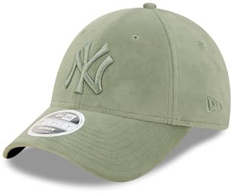 New Era New York Yankees MLB Basecap Damen Mädchen Velours grün 9Forty verstellbar Teamlogo Kappe - One-Size