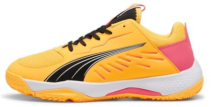 PUMA Accelerate Jr Handball Shoe, Sun Stream-Sunset Glow Black, 36 EU