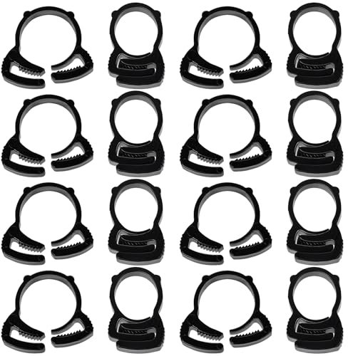 HINZIC Morsetti per tubi in nylon a doppia presa da 1/2, kit di 45 morsetti a scatto in plastica resistenti e veloci per collegare, fissare, sigillare tubi e altri oggetti tubolari