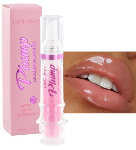 Shengxi Plumping Lip Oil, Clear Instant Plumper Lip Gloss, Hidratante Aceite de Labios Lip Plumping Booster, Brillo De Labios De Larga Duración Brillo Nutritivo Labios Bálsamo Lip Plumper para Mujeres
