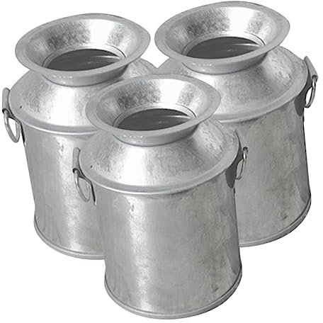 Milisten Miniature Milk Churns 12 Pcs Succulent Flower Pot Tiny Pails for Crafts Small Milk Can Vase Galvanized Milk Can Statue Decor Small Vase Para Wrought Iron Mini H6 Barrel