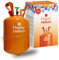 Happy Helium® Ballongas Helium für 30 Luftballons | Heliumgas mit Füllventil - Balloon Gas 200 Liter (0,2m³) für Geburtstag, Hochzeit, Party_.