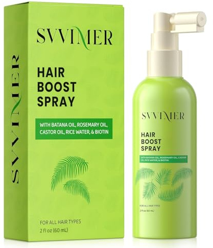 Svvimer Hair Growth Serum Spray - with Rosemary Batana Oil Biotin for Hair Loss and Thinning Hair - Thicker Fuller Hair for Women Men 2 Fl Oz (Pack of 1)