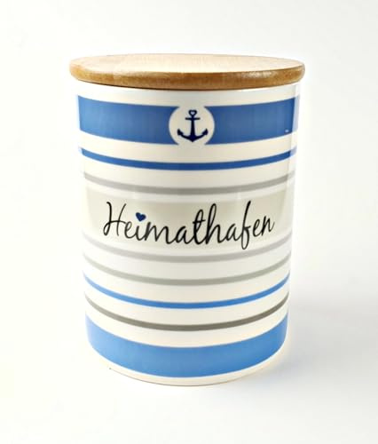 Buddel-Bini Vorratsdose Heimathafen Anker Keramik maritim Kaffeedose Dose Vorratsbehälter