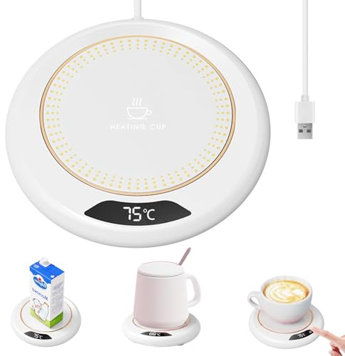 Coffee Mug Warmer, USB Powered Coffee Warmer with 3 Temperature Settings, Portable USB Cup Warmer with 8hrs Auto Shut Off, Smart Touch USB Mug Warmer for Office Home ﻿ ﻿
