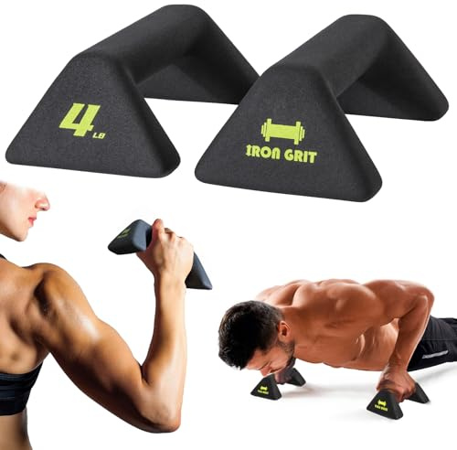 Push Up Handles with Ergonomic Handles and 4lb weight-Non-slip Parallettes Bars for Home Fitness Training, Push Up Stands Handle Perfect for Strength Training, HIIT, Boxing, black