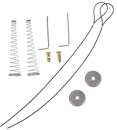 Holibanna Spring Loaded Gate Latch Cable Pull Weatherproof 2 Sets Stainless Steel Iron Fence Door Lock for Wooden Fences and Vinyl Doors