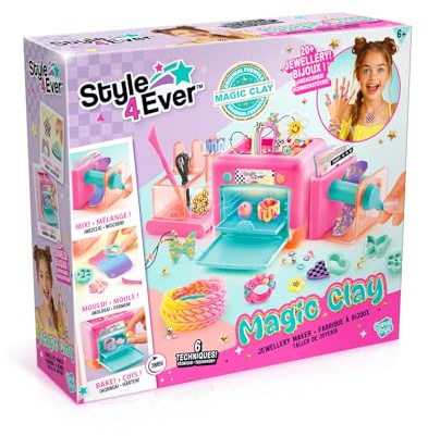 Canal Toys - Style 4 Ever - Magic Clay Jewellery Factory | 3-in-1 Jewellery Making Kit with Machine, Magic Clay & Accessories | Create 20 Rings, Bracelets & Charms – Activity Kids Aged 8+ – OFG 333