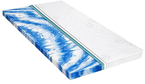 Juroupi Coprimaterasso 80x200 cm Schiuma di Gel 7 cm,Lenzuola e Coperte,Proteggi Materasso,Sopramaterassi-282782