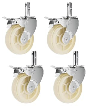 Lenkrollen Industrie-Schwerlastrollen, 6 Zoll Durchmesser, 150 mm, Schaftdurchmesser 3,3 cm, Schaftlänge 8 cm, Nylon- und Polyurethanrollen, Gerüste für Baustellen, Gerüsttürme