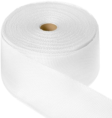 QWORK® 30 m x 50 mm Cinta de fibra de vidrio resistente a altas temperaturas, cinta aislante de malla de fibra de vidrio, impermeable, para reparación y envoltura