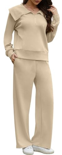 CheChury Conjunto de 2 Piezas Mujer Conjunto Chandal Mujer Completo Mangas Largas Sudadera Cremallera y Pantalones Chándal con bolsillos Casual Conjuntos Deportivo Dos Piezas Otoño Invierno Chándales