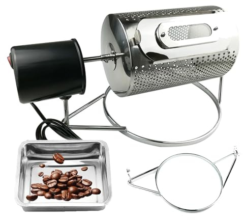 Electric Coffee Roasting Machine, Coffee Roaster Mini Size(200~250g) Home Coffee Roaster, Drum Type Stainless Steel, Roast a variety of beans peanuts nuts etc holeless