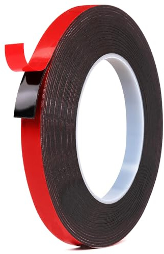 UPwoktem Doppelseitiges Klebeband Extra Stark, 10 m x 10 mm | Wasserfest und Hochtemperaturbeständig Montageband für Auto, Heim-und Büro. Für Wände, LED, Dekoration, Außenbereiche
