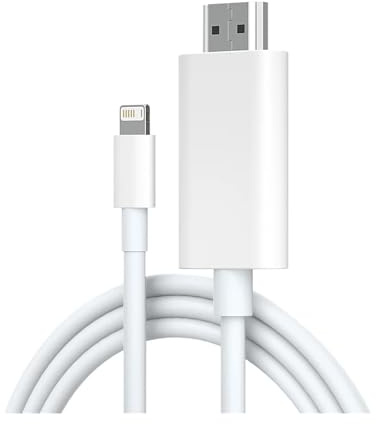 Câble HDMI For Téléphone Portable Vers TV Numérique, Compatible Avec IPhone 7-14/SE/X/iPad Mini, Adaptateur Direct For Appareil