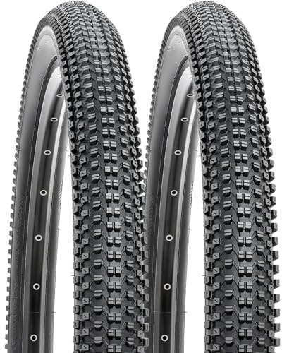 YunSCM 2PCS Plegable 26 Pulgada Neumáticos 26x2.35 ETRTO 57-559 Compatible Bike 26x2.10 26x2.125 26x2.30 26x2.35 26x2.40 Neumáticos