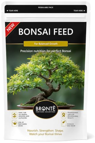 Bronte Heritage Bonsai Feed | Premium Bonsai Fertilizer for Balanced Growth & Precision Nutrition | 250g Pouch with Measuring Scoop | Bonsai Food for All Species | Year-Round Feeding Programme
