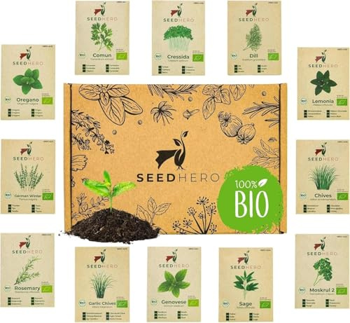 Premium Kräuter Samen Set (12 Sorten) - Hohe Keimkraft - Küchenkräuter Saatgut Mischung für Indoor & Outdoor – Basilikum, Petersilie, Dill, Kresse & Schnittlauch & Mehr – 3er Pack