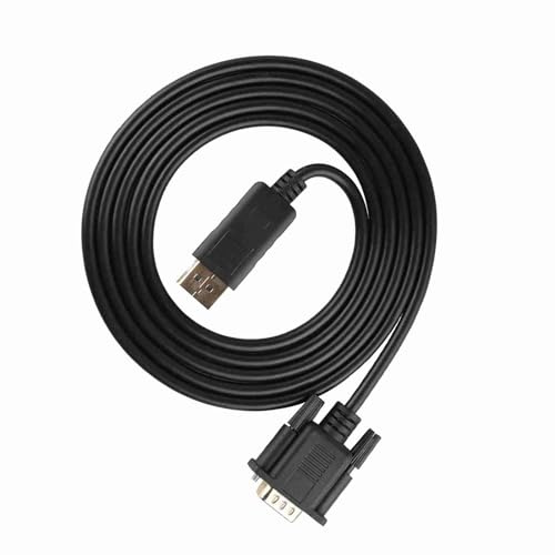 Yechiry Adaptador Mini DisplayPort a VGA, Conectores Chapados en Oro Cable de 1,8 M para PC Portátil, con Soporte de Resolución HD de 1080p, Ideal para de Monitor HDTV