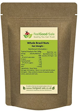 1kg Whole Brazil Nuts Tasty & Fresh / 100% Natural Product - FeelGood-Sale Brand