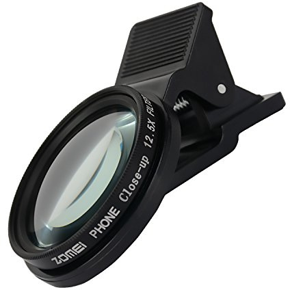 Zomei 4 en 1 kit de lentes de cámara para teléfono celular, primer plano macro 10X + Fader ND2-400 Filter + CPL Polarizing Filter con 37mm Clip para iPhone Samsung Smartphones Android