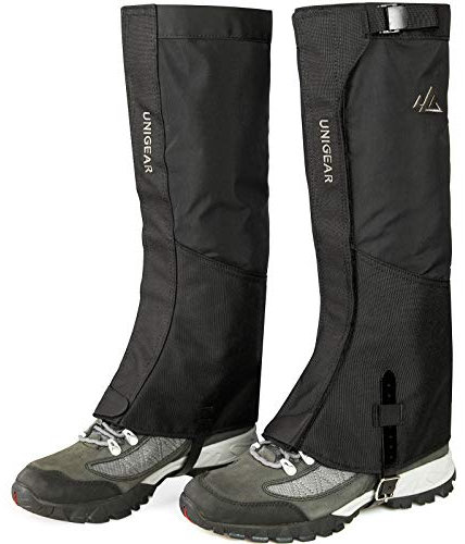Unigear Gamaschen Outdoor wasserdicht zum wandern, Beinschutz Gaiter für Fahrrad Trekking schneewandern, einstellbar, atmungsaktiv