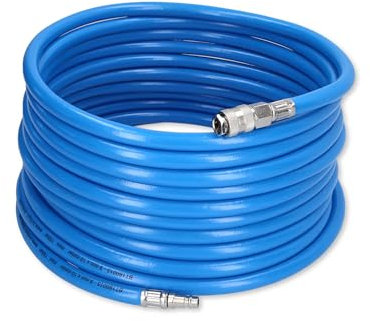 BRILLIANT TOOLS BT160015 Compressed Air Hose 10 m Diameter 9 mm I 10 m Long Elastic PU Air Hose Compressed Air with Quick Couplings I 1-15 Bar