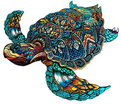 KAAYEE Puzzle in legno per adulti, 301 pezzi, forma irregolare, a forma di animale, con scatola regalo in legno, 38 x 32,2 cm