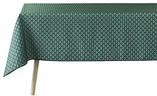 Douceur d'Intérieur, Nappe Rectangle (150 x 240 cm) Artchic Vert, Polyester Imprimé