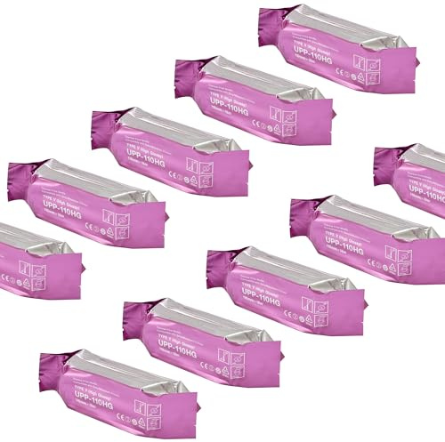 Ultraschallpapier, 10 Rollen, Thermodruckmedien mit Upp 110HG Hochglanzfolien