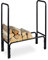 Relaxdays Kaminholzregal, Metall, HBT: 85 x 72 x 30 cm, Regal für Brennholz, innen & außen, Holzstapelhilfe, schwarz
