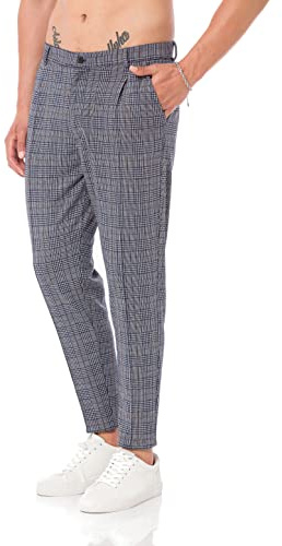 Redbridge Pantalon de jogging chino pour homme - Pantalon de jogging - Pantalon de loisirs à carreaux