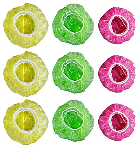 60 StüCk Frischhaltefolie Mit Gummizug Lebensmittel Abdeckhaube Abdeckhauben SchüSseln Frischhaltebeutel Kunststoff SchüSseln Abdeckhauben Wasserdichte Duschhaube FüR GemüSe Frischeschutz Zuhaus Hotel