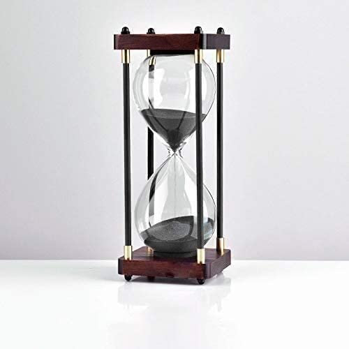 Sanduhr, Timer, Sanduhr, Sanduhr, Sanduhr, Sanduhr, Sanduhr, 30/45/60 Minuten, Glas-Sanduhr, Sanduhr, Basteln, Glas, Dekoration for Zuhause, Studium, Büro, kreatives Geschenk. (Farbe: A, Größe: 60 Min