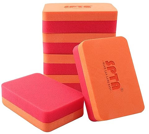 SPTA Applicator Sponges, Pack of 6, Car Wax Sponge, Hand Polishing Sponge, Durable Applicator, Professional Wax Applicator Sponge, Ideal for Applying Any Car Care and Ceramic Coating